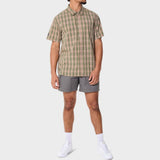 Jeep Mens Check Shirt In Apple Green