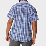 Jeep Mens M Check Shirt In Light Blue Multi