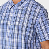 Jeep Mens M Check Shirt In Light Blue Multi