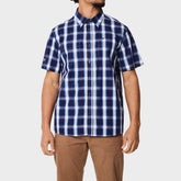Jeep Mens M Check Shirt In Blue