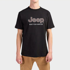 Jeep Mens Applique Black T-Shirt