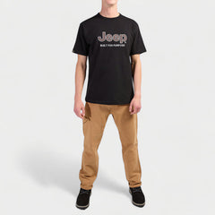 Jeep Mens Applique Black T-Shirt