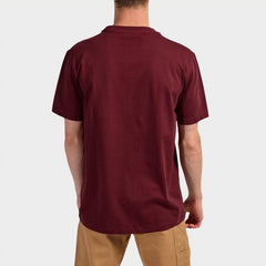 Jeep Mens Fashion Graphic Basic T-Shirt Maroon