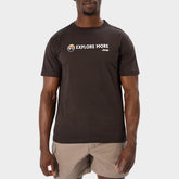 Jeep Mens Fashion Graphic Basic T-Shirt In Chocolate