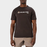 Jeep Mens Fashion Graphic Basic T-Shirt In Chocolate