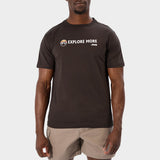 Jeep Mens Fashion Graphic Basic T-Shirt In Chocolate