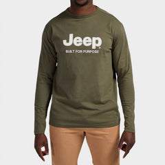 Jeep Mens Fashion Graphic Basic T-Shirt Green