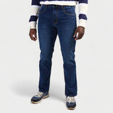 Jeep Mens Straight Leg Denim Mid Blue