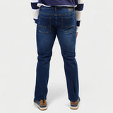 Jeep Mens Straight Leg Denim Mid Blue