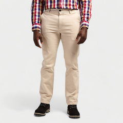 Jeep Mens Classic Canvas Chino Pants Khaki