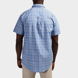 Jeep Yarn Dye Check Long Sleeve Shirt In Sky Blue