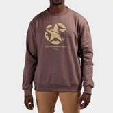 Jeep Mens Core Fleece Crew Neck Sweatop Brown