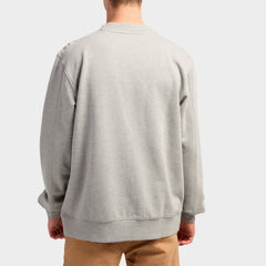 Jeep Mens Fleece Crew Neck Grey