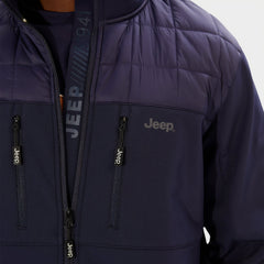 Jeep Mens Quilted Soft Shell Jacket Navy