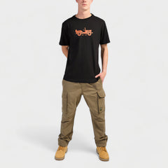 Jeep Mens Fashion Basic Graphic T-Shirt In Black