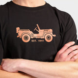 Jeep Mens Fashion Basic Graphic T-Shirt In Black