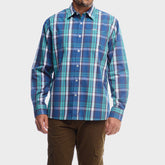 Jeep Yarndye Check Shirt In Blue Multi