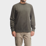 Jeep Mens Core Pigment Dye Crewneck Fleece Olive