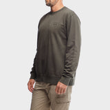 Jeep Mens Core Pigment Dye Crewneck Fleece Olive