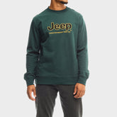 Jeep Mens Core Applique Fleece Crewneck Sweatshirt In Green