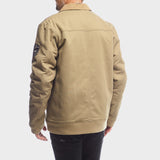Jeep Mens Trucker Jacket In Khaki