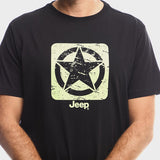 Jeep Mens Core Logo Star T-Shirt In Black