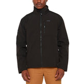 Jeep Mens Funnel Neck Soft Shell Jacket Black