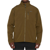 Jeep Mens Funnel Neck Soft Shell Jacket Brown