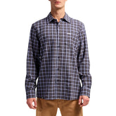 Jeep Mens Yarn Dye Check Shirt In Graphite
