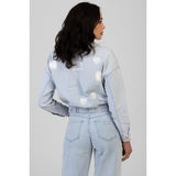Sissy Boy Kiera Denim Bomber Jacket In Light Vintage