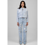 Sissy Boy Kiera Wide Leg Jeans In Light Vintage