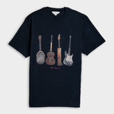 Ben Sherman Jumble Guitar T-Shirt In Navy