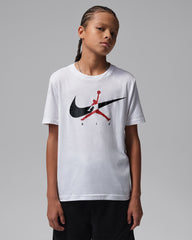 Jordan Boys Jumpman Swoosh Intersection T-shirt In White