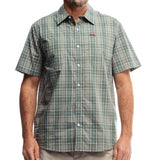 Jeep Mens Short Sleeves Yarndye Check Shirt Green Multi