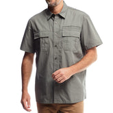 Jeep Mens Short Sleeve Safari Shirt Olive