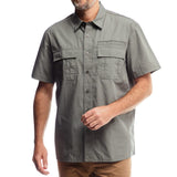 Jeep Mens Short Sleeve Safari Shirt Olive