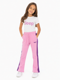 Jeep Kids Wide Leg Jogger Pants In Pink