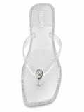 Jello's Ladies Slippers In Clear/Silver