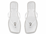 Jello's Ladies Slippers In Clear/Silver