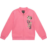 Guess K4Bq04Kax73 Kids Ls Active Top W/ Zip Pink