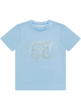Guess Girls 7G Midi T-Shirt In Light Blue