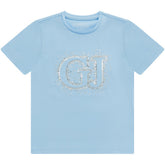 Guess Girls 7G Midi T-Shirt In Light Blue