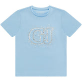 Guess Girls 7G Midi T-Shirt In Light Blue