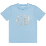 Guess Girls 7G Midi T-Shirt In Light Blue