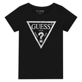 Guess Girls T-Shirt In Black & Silver
