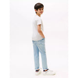 Tommy Hilfiger Unisex Curved Graphic T-Shirt In Grey