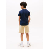 Tommy Hilfiger Unisex Curved Graphic T-Shirt In Navy