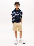 Tommy Hilfiger Unisex Curved Graphic T-Shirt In Navy