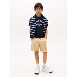 Tommy Hilfiger Unisex Curved Graphic T-Shirt In Navy