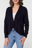 Izabel London Ladies Watefall Cardigan In Black